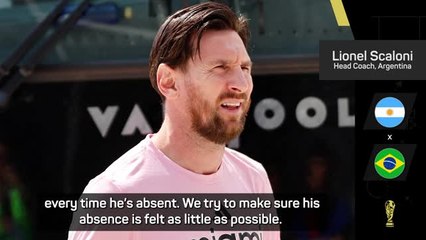 Scaloni confident of Argentina's chances v Brazil without Messi