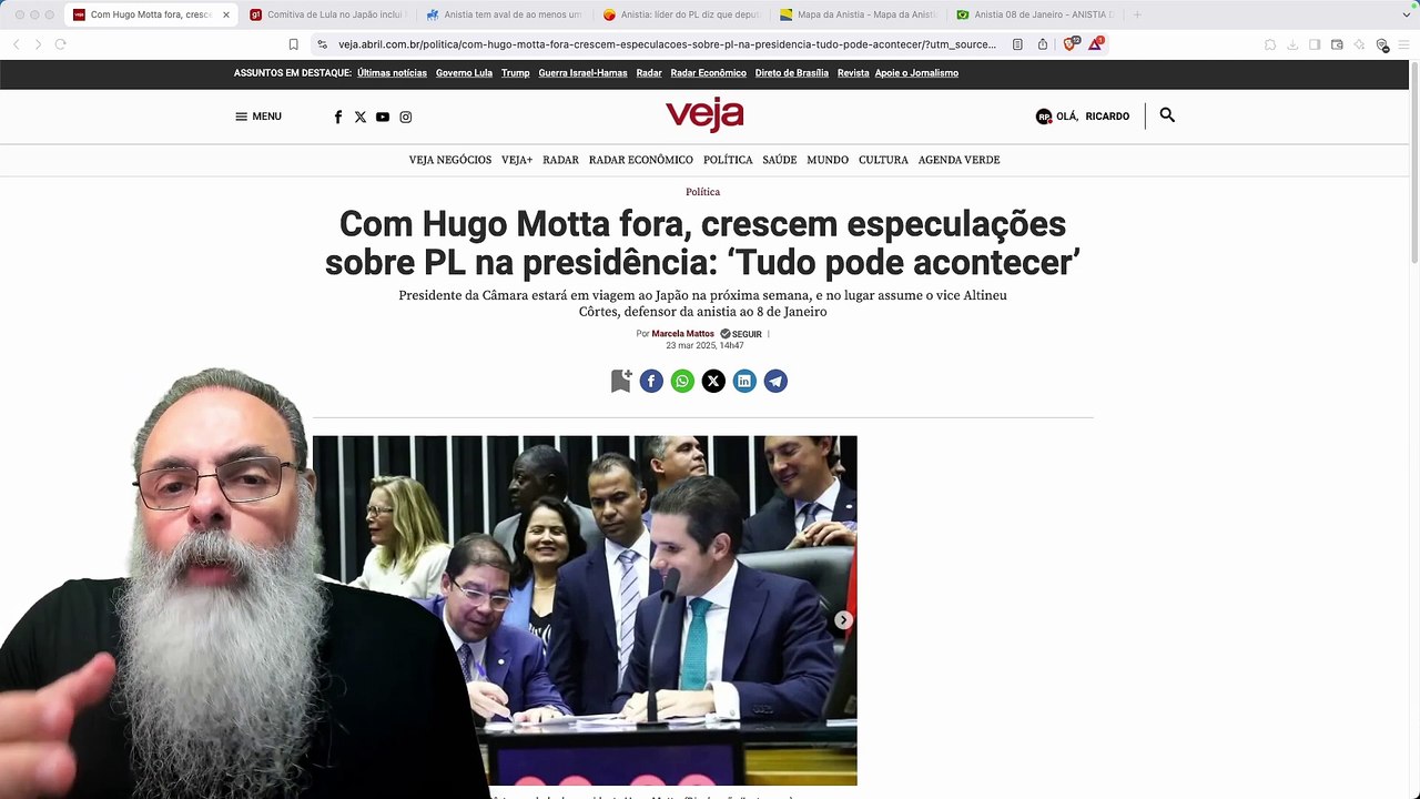 NO AUGE da PRESSÃO pela ANISTIA, HUGO MOTTA está no JAPÃO e ALTINEU CORTES é o PRESIDENTE da CÂ