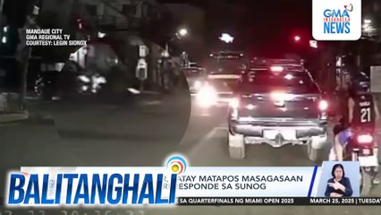 Motorcycle rider, patay matapos masagasaan ng fire truck na reresponde sa sunog | Balitanghali