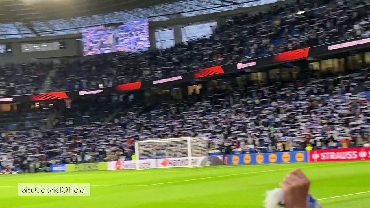 Real Sociedad fans know how to party. Volume loud for one of the best fans in the world