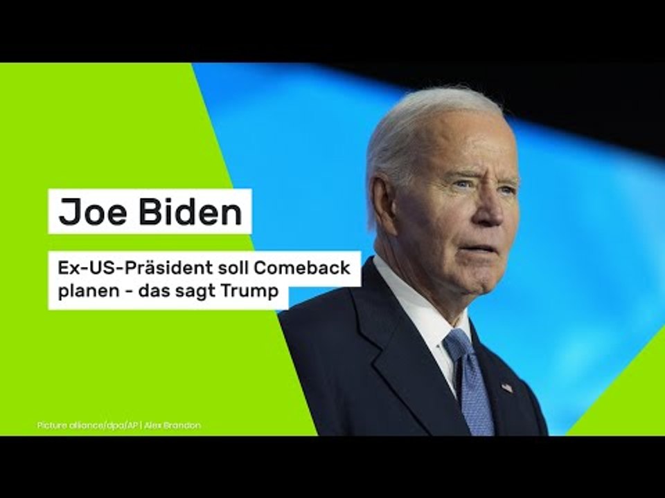Joe Biden: Ex-US-Präsident soll Comeback planen - das sagt Trump