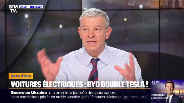 Voitures électriques: le géant chinois BYD publie un bénéfice record pour 2024, et double Tesla