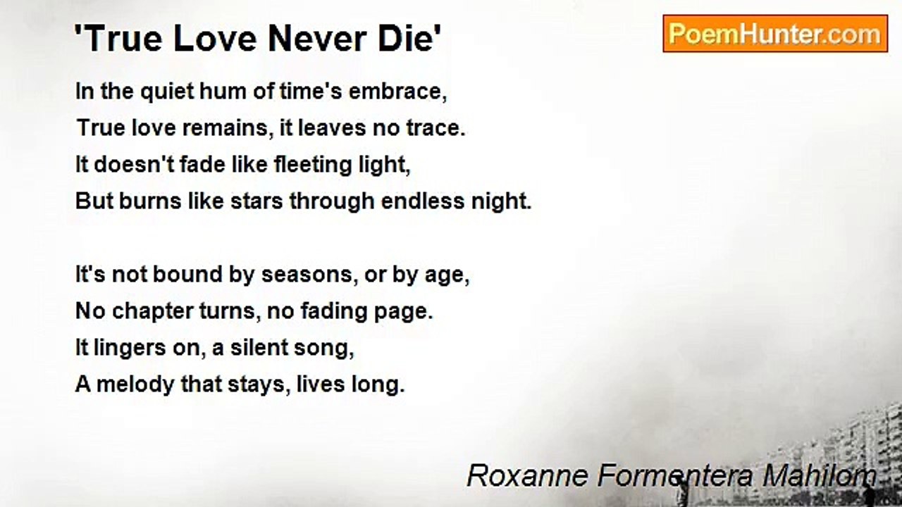 Roxanne Formentera Mahilom - 'True Love Never Die'