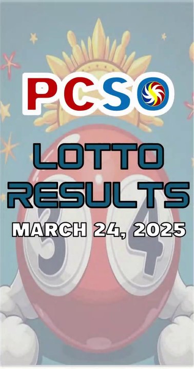 PCSO Lotto Results - March 24, 2025 | Winning Numbers 🎉