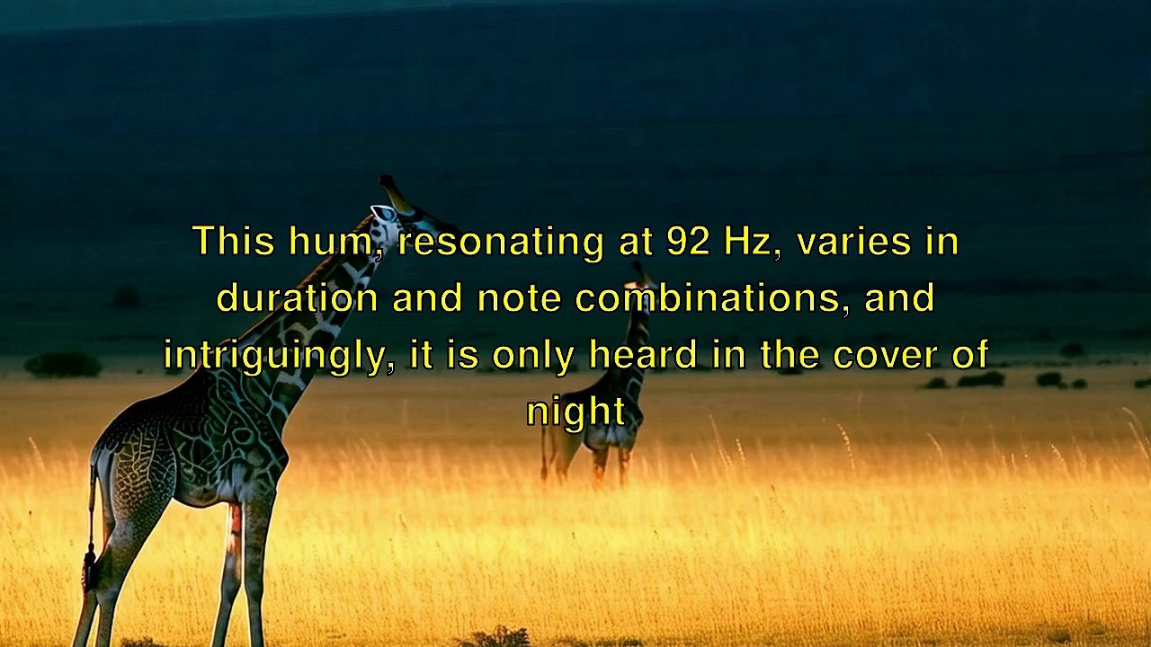 "Giraffes' Mysterious Nocturnal Humming Revealed"