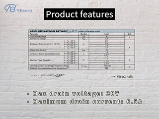 ZXMN3B14FTA-VB is a SOT23 package N-Channel field effect MOS tube