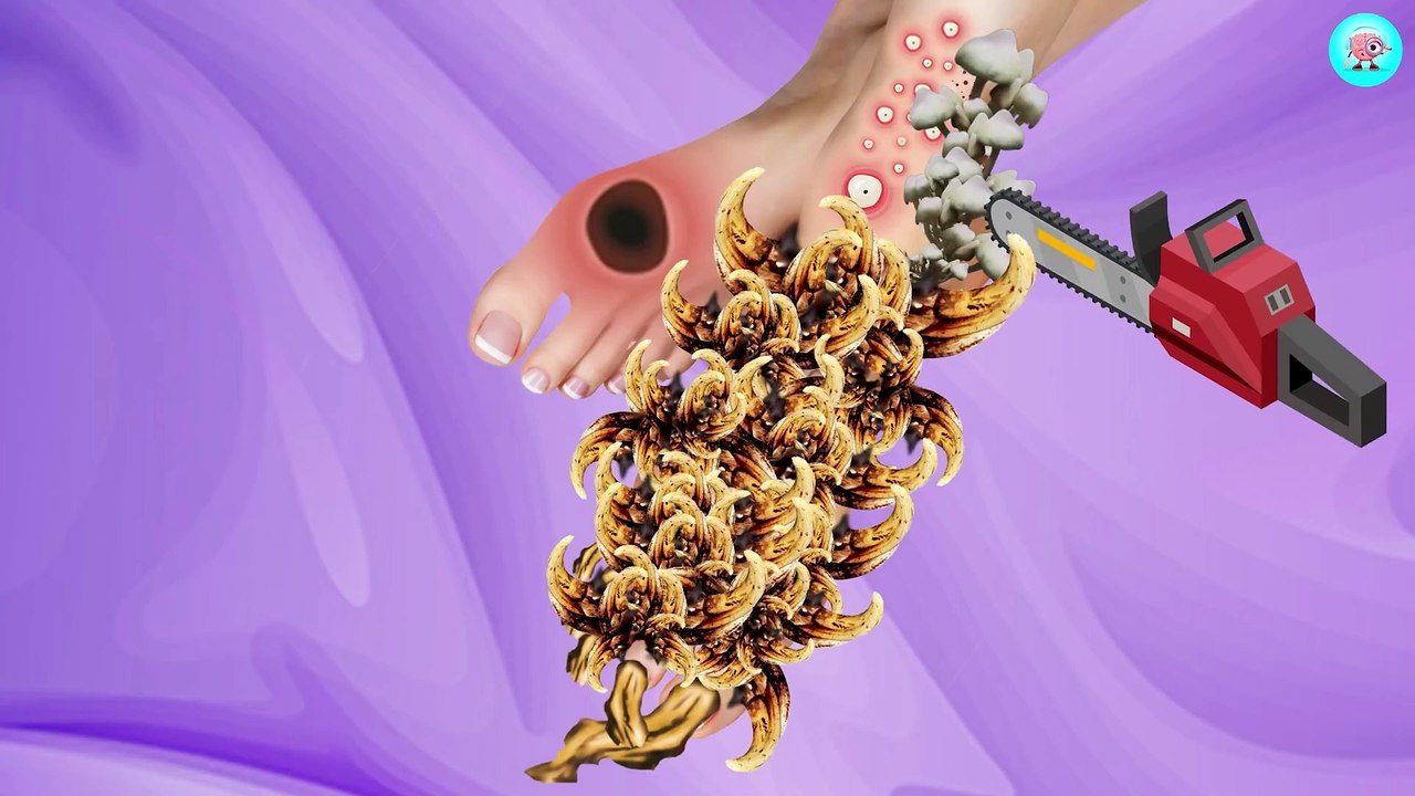 21. ASMR Remove Ingrown Nail & Maggot Infected Foot   Deep Cleaning ASMR Animation