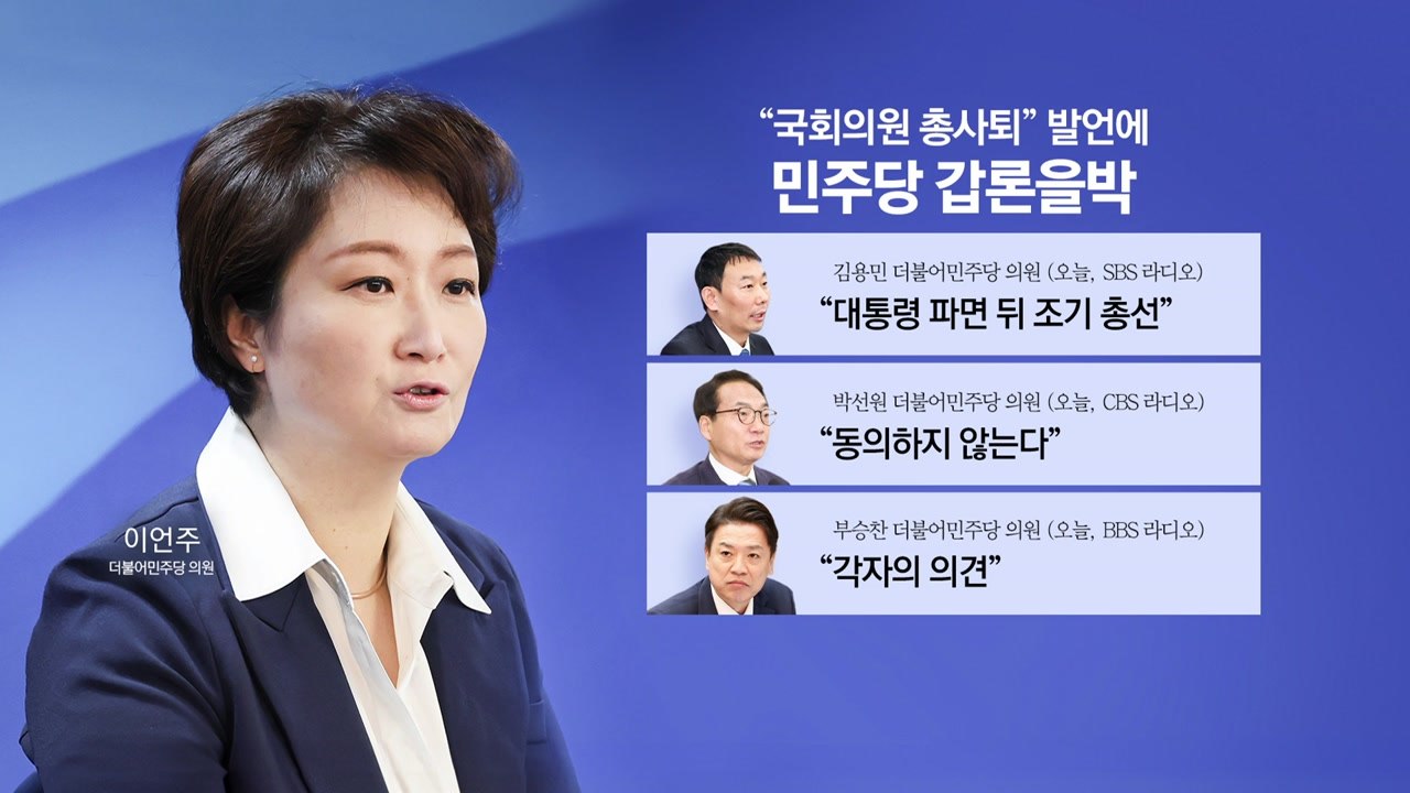 "국회의원 총사퇴" 이언주 발언에 '갑론을박' [앵커리포트] / YTN