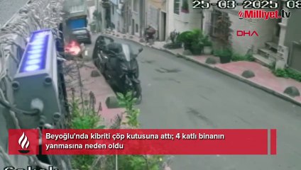 Beyoğlu'nda 3 katlı binada yangın! Ekipler sevk edildi