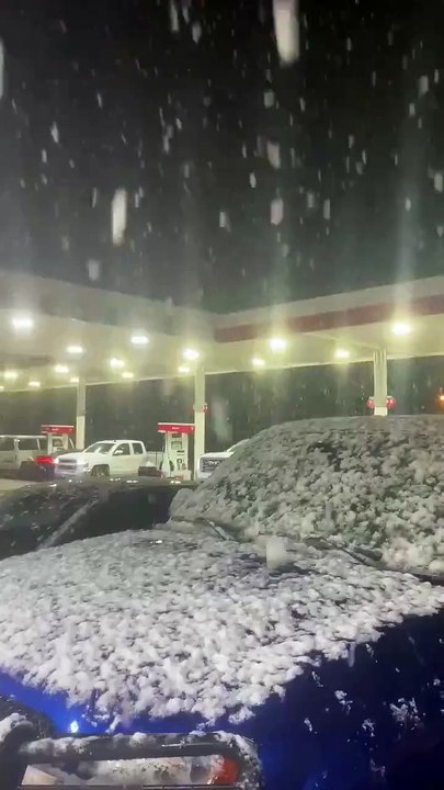 Fortes chutes de neige au Texas