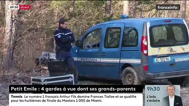 Mort du petit Emile : Les grands-parents de l'enfant placés ce matin en garde à vue pour homicide volontaire et recel de cadavre - Leurs deux enfants majeurs également en garde à vue - Une perquisition au domicile des grands-parents - VIDEO