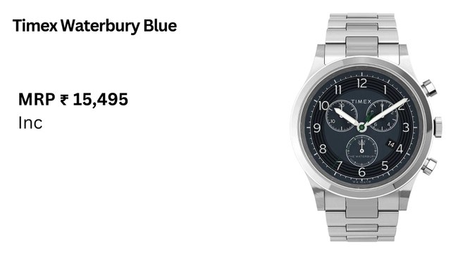 Timex Waterbury Blue Round Dial Quartz Analog Men Watch