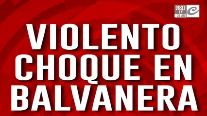 Violento choque en Balvanera: hay dos personas heridas