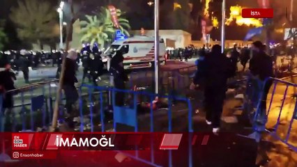 Saraçhane'de CHP'li vekil, polis memurlarını ittirdi