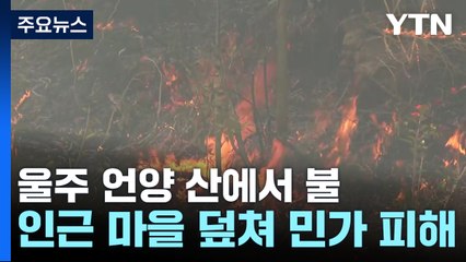 울주 언양 산에서 불...인근 마을 덮쳐 민가 피해 / YTN