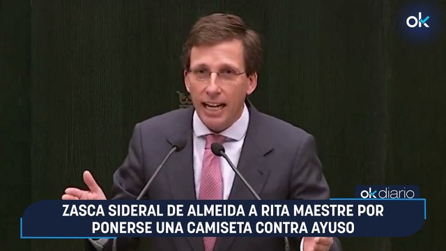 Zasca sideral de Almeida a Rita Maestre por ponerse una camiseta contra Ayuso