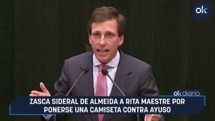 Zasca sideral de Almeida a Rita Maestre por ponerse una camiseta contra Ayuso