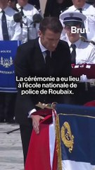 Emmanuel Macron s’est rendu à Roubaix pour l’hommage national aux trois policiers tués dans le Nord.