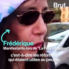 Frédérique, manifestante lors de la "Fête à Macron"