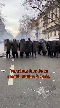 Tensions lors de la manifestation à Paris.