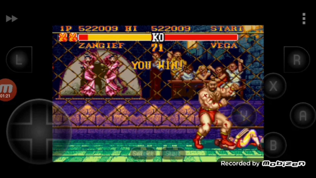 Street Fighter II Turbo: Hyper Fighting Zangief vs Vega luta completa