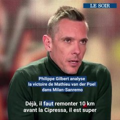 Philippe Gilbert analyse la victoire de Mathieu van der Poel dans Milan-Sanremo