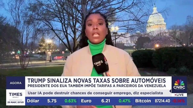 Trump anuncia novas tarifas sobre automóveis e petróleo da Venezuela; Mariana Almeida analisa