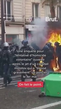 Enquête ouverte après le jet d’un cocktail molotov à Paris le 1er mai.