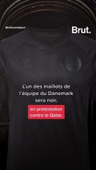 Un maillot du Danemark noir en protestation contre le Qatar