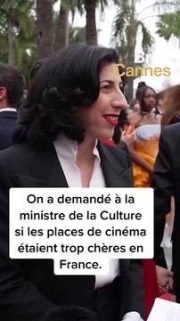 On a demandé à la ministre de la Culture si les places de cinéma étaient trop chères en France.