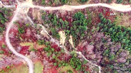 Kastamonu'da heyelan sebebiyle yol göçtü, köylerin birbirine olan bağlantısı kesildi