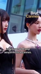 Le groupe de K-pop Aespa à Cannes.
