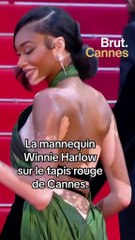 La mannequin Winnie Harlow à Cannes.