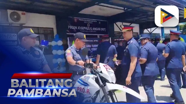 Mga pulis sa PRO-6, nakatanggap ng mga bagong motorsiklo at iba pang kagamitan