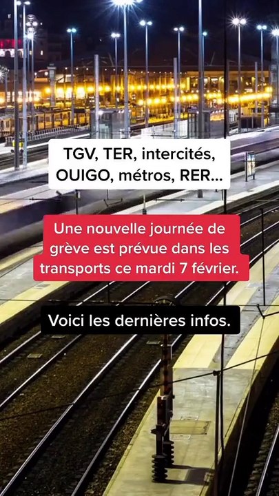 Les dernières informations sur la grève dans les transports qui se déroule ce mardi 7 février. Il s’agit d’une 3e journée de mobilisation contre la réforme des retraites.