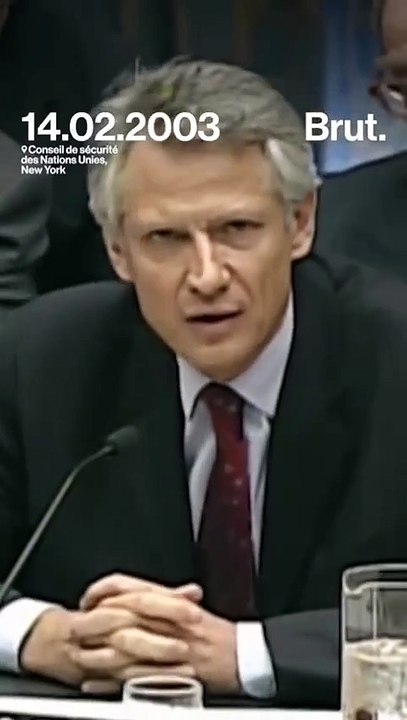 Dominique de Villepin au Conseil de sécurité des Nations Unies, New York.