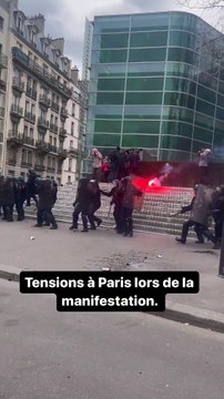 Des tensions importantes durant la manifestation contre la reforme des retraites à Paris.