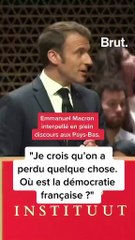 Emmanuel Macron interpellé aux Pays-Bas.