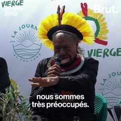 Le cacique Raoni cherche des soutiens pour protéger l'Amazonie