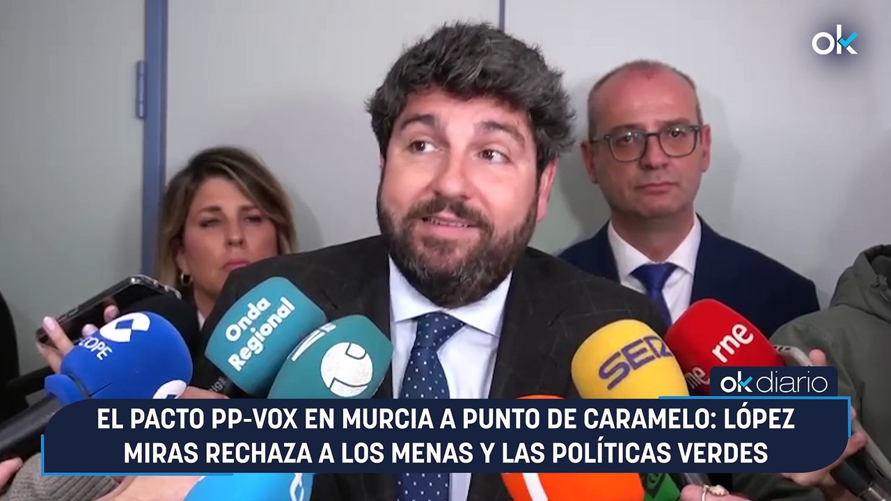El pacto PP-Vox en Murcia a punto de caramelo: López Miras rechaza a los menas y las políticas verdes