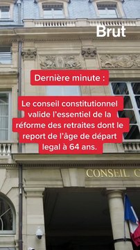 Le conseil constitutionnel valide le report de l'âge de départ à la retraite à 64 ans