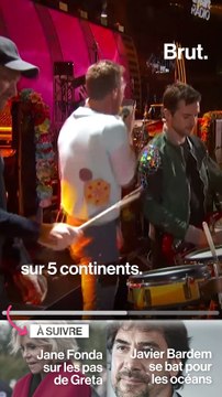 Coldplay, Jane Fonda et Javier Bardem s'engagent contre le changement climatique