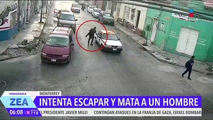 Hombre intenta escapar y mata a un hombre