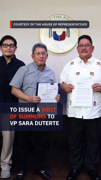 House prosecutors ask Senate to issue writ of summons to Sara Duterte