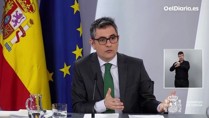 Bolaños asegura que con el PP España "estaba en la mesa de los niños" de Europa "comiendo nuggets" y ahora "está en la mesa de los mayores"