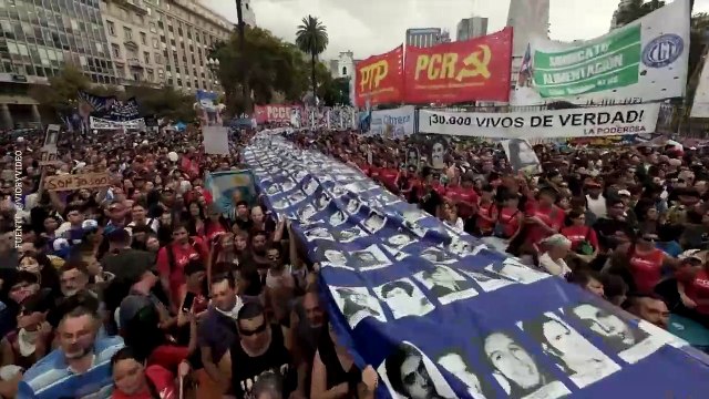 Así fue la marcha por el Día Nacional de la Memoria por la Verdad y la Justicia en Plaza de Mayo