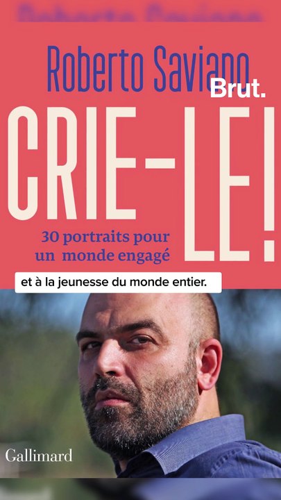 Le message de l'écrivain Roberto Saviano à la jeunesse du monde entier