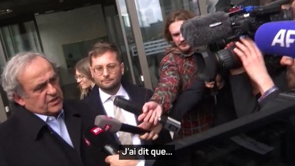 Platini blanchi : "La persécution de la FIFA est totalement terminée"