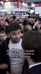 Emmanuel Macron interpellé par un militant écologiste au salon de l’Agriculture ce samedi 25 février.