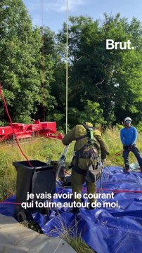 À 30 mètres de haut avec un lignard